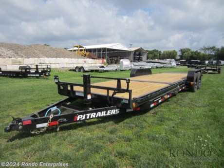 Stock #18334 New 2024 PJ Trailer 82x24&#39; Equipment Tilt, Model: T6J2472BTTK, 14000 lbs GVW; Number of axle(s): 2; Per axle capacity: 7000 lbs; Steel construction, Bumper hitch,   Split deck tilt (16&#39; tilt +8&#39; stationary x 74 inch Wide tilt deck), Spare mount, 10k Jack, Adjustable coupler or pintle ring, LEDs, 2 Lippert Torsion axles with electric brakes. Primer + powder coat Color: Black. Estimated shipping weight as stated by Mfg: 3840#. *Spare tire is NOT included. Sold separately. *Price reflects discount for aging and/or model year (may have scratches, fading, rust spots, etc).   Estimated payload capacity: 10160 lbs, Vin #3CV1C2927R2663160.  3 year Mfg Limited Warranty. Exclusions may apply. Located in Sycamore, IL 60178. All prices advertised do NOT include doc fee, taxes, title, and plate fees.   Go to www.rondotrailer.com for more information and to see our HUGE selection of inventory.  We&#39;re here to help because we&#39;re always behind you!     Tags:Equipment Equipment Tilt    Other Flatbed Tip Trailers Equipment Equipment Trailer Flatbed Trailer Tilt Trailer.