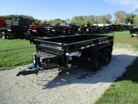 Stock #18460 New 2024 PJ Trailer 60x10&#39; Dump, Model: D5A1032BSSK, 7000 lbs GVW; Number of axle(s): 2; Per axle capacity: 3500 lbs; Steel construction, Bumper hitch,   Split gate, Spare mount, 18 inch sides, 2 inch A-frame coupler, LEDs, 2 Lippert axles with electric brakes, 2.8 Cubic yard capacity. Primer + powder coat Color: Black. Estimated shipping weight as stated by Mfg: 2180#. *Spare tire is NOT included. Sold separately. *Price reflects discount for aging and/or model year (may have scratches, fading, rust spots, etc).   Estimated payload capacity: 4820 lbs, Vin #4P51D1424R1406385.  3 year Mfg Limited Warranty. Exclusions may apply. Located in Sycamore, IL 60178. All prices advertised do NOT include doc fee, taxes, title, and plate fees.   Go to www.rondotrailer.com for more information and to see our HUGE selection of inventory.  We&#39;re here to help because we&#39;re always behind you!     Tags:Dump     Other Dump Dump Trailers Dump Dump Trailer Cargo Trailer .