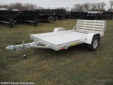 Stock #18590 New 2025 Aluma 72x10&#39; Aluminum Single Axle Utility, Model: 7210H-S-BT, 2990 lbs GVW; Number of axle(s): 1; Per axle capacity: 3500 lbs; Aluminum construction, Bumper hitch,   Bi-fold Gate, 14 inch Tires &amp; Aluminum Wheels, LEDs, Lippert Torsion idler axle, No brakes. Color: Aluminum. Estimated shipping weight as stated by Mfg: 615#. *Spare tire is NOT included. Sold separately.   Estimated payload capacity: 2375 lbs, Vin #1YGUS1010SB282448.  5 year Mfg Limited Warranty. Exclusions may apply. Located in Sycamore, IL 60178. All prices advertised do NOT include doc fee, taxes, title, and plate fees.   Go to www.rondotrailer.com for more information and to see our HUGE selection of inventory.  We&#39;re here to help because we&#39;re always behind you!     Tags:Single Axle Utility   Aluminum Aluminum Single Axle Utility Utility Open Utility Trailers Utility Utility Trailer Landscape Trailer Trailers - Other.