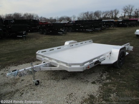 Stock #18679 New 2025 Aluma 77x12&#39; Aluminum Single Axle Utility, Model: EX7712HSLR-S-R, 2990 lbs GVW; Number of axle(s): 1; Per axle capacity: 3500 lbs; Aluminum construction, Bumper hitch,  Executive - Slide out ramp, Retaining rails, Fender steps, 6-Bed lights, Glow lights, 14 inch Tires &amp; Black Aluminum Wheels, LEDs, Lippert Torsion idler axle, No brakes. Color: Aluminum. Estimated empty weight 740#. *Spare tire is NOT included. Sold separately.   Estimated payload capacity: 2250 lbs, Vin #1YGUS1210SB282558.  5 year Mfg Limited Warranty. Exclusions may apply. Located in Sycamore, IL 60178. All prices advertised do NOT include doc fee, taxes, title, and plate fees.   Go to www.rondotrailer.com for more information and to see our HUGE selection of inventory.  We&#39;re here to help because we&#39;re always behind you!     Tags:Single Axle Utility   Aluminum Aluminum Single Axle Utility Utility Open Utility Trailers Utility Utility Trailer Landscape Trailer Trailers - Other.