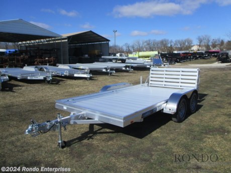 Stock #18669 New 2025 Aluma 78x14&#39; Utility, Model: 7814ESA-TA-EL-BT, 7000 lbs GVW; Number of axle(s): 2; Per axle capacity: 3500 lbs; Aluminum construction, Bumper hitch,  Bi-fold Gate, 7 inch solid rail/lip, Tie down loops, Stab Jacks, 14 inch Tires &amp; Steel Wheels, LEDs, 2 Lippert Torsion axles with electric brakes. Color: Aluminum. Estimated empty weight 975#. *Spare tire is NOT included. Sold separately.   Estimated payload capacity: 6025 lbs, Vin #1YGUS1425SB283484.  5 year Mfg Limited Warranty. Exclusions may apply. Located in Sycamore, IL 60178. All prices advertised do NOT include doc fee, taxes, title, and plate fees.   Go to www.rondotrailer.com for more information and to see our HUGE selection of inventory.  We&#39;re here to help because we&#39;re always behind you!     Tags:Tandem Axle Utility   Aluminum Aluminum Single Axle Utility Utility Utility Utility Trailers Utility Utility Trailer Landscape Trailer Trailers - Other.