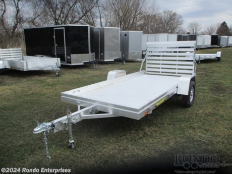 Stock #18676 New 2025 Aluma 68x12&#39; Aluminum Single Axle Utility, Model: 6812H-S-TG, 2990 lbs GVW; Number of axle(s): 1; Per axle capacity: 3500 lbs; Aluminum construction, Bumper hitch,  Gate, 14 inch Tires &amp; Aluminum Wheels, LEDs, Lippert Torsion idler axle, No brakes. Color: Aluminum. Estimated shipping weight as stated by Mfg: 640#. *Spare tire is NOT included. Sold separately.   Estimated payload capacity: 2350 lbs, Vin #1YGUS1214SB282370.  5 year Mfg Limited Warranty. Exclusions may apply. Located in Sycamore, IL 60178. All prices advertised do NOT include doc fee, taxes, title, and plate fees.   Go to www.rondotrailer.com for more information and to see our HUGE selection of inventory.  We&#39;re here to help because we&#39;re always behind you!     Tags:Single Axle Utility   Aluminum Aluminum Single Axle Utility Utility Open Utility Trailers Utility Utility Trailer Landscape Trailer Trailers - Other.