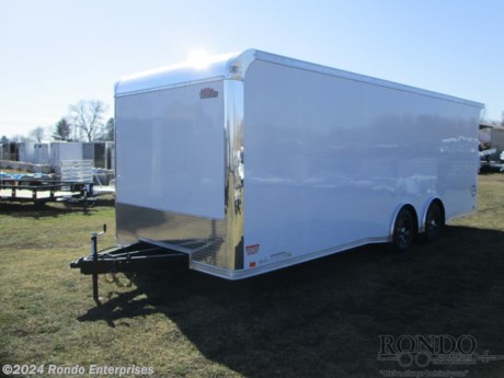 Stock #18704 New 2024 United 8.5x24&#39; Enclosed Car Hauler, Model: CLA-8.524TA52-M, 9990 lbs GVW; Number of axle(s): 2; Per axle capacity: 5200 lbs; Steel construction, Bumper hitch,  Auto Hauler Flat top - Ramp w flap, 32 inch Side door, Beavertail, (4) 5k D-rings, Rear wing, In-floor spare tire compartment, 3/8 inch Plywood with White vinyl walls, Roof vent, 16 inch on center crossmembers Walls/Floor/Roof, Frame out only for future Generator door &amp; Jump door, Bright front corners, 24 inch Stoneguard, One piece Aluminum Roof, 16 inch Aluminum Wheels &amp; Radial tires, LEDs, (2) Dexter Spread Torsion axles with electric brakes, 7 Feet Interior Height. Color: White. Estimated shipping weight as stated by Mfg: 4360#. *Spare tire is NOT included. Sold separately.   Estimated payload capacity: 5630 lbs, Vin #7RXTE2423RA221347.  3 year Mfg Limited Warranty. Exclusions may apply. Located in Sycamore, IL 60178. All prices advertised do NOT include doc fee, taxes, title, and plate fees.   Go to www.rondotrailer.com for more information and to see our HUGE selection of inventory.  We&#39;re here to help because we&#39;re always behind you!     Tags:Enclosed Cargo Car Hauler Enclosed Auto Hauler   Car Enclosed Cargo Haulers Cargo_enclosed Enclosed Trailer Cargo Trailer Race Car Hauler.