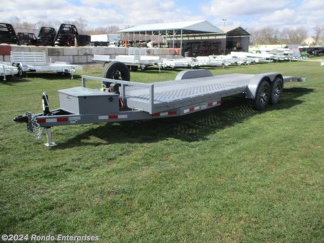 Stock #18792 New 2024 BCL Fabrication 82x24&#39; Equipment Tilt, Model: PT24, 14000 lbs GVW; Number of axle(s): 2; Per axle capacity: 7000 lbs; Steel construction, Bumper hitch,  Power Tilt, Pooch steel deck, Double-acting Hydraulic cylinder, 6k Pierce winch w battery, Rubrail, Tongue mounted Toolbox, Aluminum rims, LT225/75 R16 Radial tires, Matching spare T&amp;W with mount, Adjustable Coupler or pintle ring, 8k Jacks, LEDs, 2 Liberty axles with electric brakes. PPG 2k Acrylic DTM Paint Color: Gray. Estimated empty weight 4350#. *Spare tire is NOT included. Sold separately.   Estimated payload capacity: 9650 lbs, Vin #4B91A2824RB227024.  Mfg Limited Warranty. Exclusions may apply. Located in Sycamore, IL 60178. All prices advertised do NOT include doc fee, taxes, title, and plate fees.   Go to www.rondotrailer.com for more information and to see our HUGE selection of inventory.  We&#39;re here to help because we&#39;re always behind you!     Tags:Equipment Equipment Tilt    Other Flatbed Tip Trailers Equipment Equipment Trailer Flatbed Trailer Tilt Trailer.