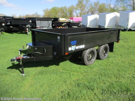 Stock #18812 New 2024 BWISE 72x10&#39; Dump, Model: DTR610D-7, 7000 lbs GVW; Number of axle(s): 2; Per axle capacity: 3500 lbs; Steel construction, Bumper hitch,  Deckover, 3 inch Single cylinder, 1 piece Tailgate (spreader or fold down), 17 inch Sides, 5k Jack, 2 5/16 inch A-frame coupler, Radial tires, 2 Lippert axles with electric brakes, 3.3 Cubic yard capacity. Color: Black. Estimated shipping weight as stated by Mfg: 1780#. *Spare tire is NOT included. Sold separately.  Estimated payload capacity: 5220 lbs, Vin #58CB1DA24RC004816.  Mfg Limited Warranty. Exclusions may apply. Located in Sycamore, IL 60178. All prices advertised do NOT include doc fee, taxes, title, and plate fees.   Go to www.rondotrailer.com for more information and to see our HUGE selection of inventory.  We&#39;re here to help because we&#39;re always behind you!     Tags:Dump     Other Dump Dump Trailers Dump Dump Trailer Cargo Trailer .