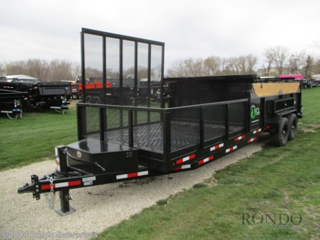 Stock #18793 New 2024 BCL Fabrication 77x14&#39; Dump, Model: LSC14, 14000 lbs GVW; Number of axle(s): 2; Per axle capacity: 7000 lbs; Steel construction, Bumper hitch,  Landscape Dump Combo - Dump: Barn doors/Spreader gate, 2&#39; sides / 3&#39; bulkhead, Scissor Hoist, Ramps, Side boards, 7 ga Floor &amp; Walls, Tarp kit, 4 D-rings; Landscape Cargo area: 77 inch Wide x 8.5&#39; Long, 7.5&#39; Side gate, 2&#39; Mesh sides, Pooch floor; 14 ply Radial tires, Adjustable Coupler or pintle ring, 12k Jack, LEDs, Overall length = 28&#39;, 2 Liberty axles with electric brakes, 6.65 Cubic yard capacity. Color: Black. Estimated empty weight 6790#. *Spare tire is NOT included. Sold separately.   Estimated payload capacity: 7210 lbs, Vin #4B91D2829RB227026.  Mfg Limited Warranty. Exclusions may apply. Located in Sycamore, IL 60178. All prices advertised do NOT include doc fee, taxes, title, and plate fees.   Go to www.rondotrailer.com for more information and to see our HUGE selection of inventory.  We&#39;re here to help because we&#39;re always behind you!     Tags:Dump     Other Dump Dump Trailers Dump Dump Trailer Cargo Trailer .