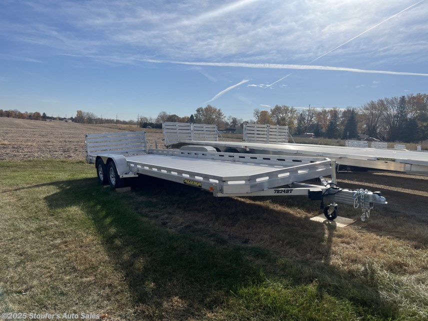 New 2026 Aluma 7824TA 6&apos;5&quot; x 24&apos; Utility Trailer w/Bifold Tail Gate available in Madison Lake, Minnesota