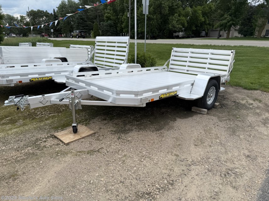 New 2026 Aluma 7712H 7712H 6&apos;6&quot;x 12&quot; Alum Utility Trl W/ Bifold Tail Ga available in Madison Lake, Minnesota
