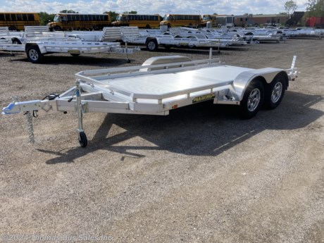&lt;p&gt;Aluma 7814R Tandem Axle Aluminum Utility Trailer&lt;/p&gt;
&lt;p&gt;78&quot; X 14&#39;&lt;/p&gt;
&lt;p&gt;All Aluminum Construction&lt;/p&gt;
&lt;p&gt;Extruded Aluminum Floor&lt;/p&gt;
&lt;p&gt;2 - 3500# Torsion Axles with Electric Brakes on all 4 wheels&lt;/p&gt;
&lt;p&gt;7&quot; Retainer Rail on Front and Sides&lt;/p&gt;
&lt;p&gt;4 Recessed 2K D Rings&lt;/p&gt;
&lt;p&gt;5&#39; Rear Pullout Ramps&lt;/p&gt;
&lt;p&gt;Aluminum Rims&lt;/p&gt;
&lt;p&gt;LED Lights&lt;/p&gt;
&lt;p&gt;Swivel Tongue Jack with Wheel.&lt;/p&gt;