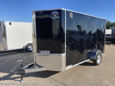 &lt;p&gt;NEW BIG HORN 6&#39; X 12&#39; + V NOSE ENCLOSED CARGO TRAILER&lt;/p&gt;
&lt;p&gt;6&#39; X 12&#39; + V NOSE&lt;/p&gt;
&lt;p&gt;6&#39;6&quot; INTERIOR HEIGHT&lt;/p&gt;
&lt;p&gt;2,000# RATED RAMP DOOR WITH CABLE ASSIST&lt;/p&gt;
&lt;p&gt;32&quot; SIDE DOOR WITH RV STYLE FLUSH LOCK&amp;nbsp;&lt;/p&gt;
&lt;p&gt;12V DOME LIGHT&lt;/p&gt;
&lt;p&gt;3500# AXLE WITH EZ LUBE HUBS&lt;/p&gt;
&lt;p&gt;STEEL RIMS&lt;/p&gt;
&lt;p&gt;NEW 15&quot; LRC RADIAL TIRES&lt;/p&gt;
&lt;p&gt;LED EXTERIOR LIGHTS&lt;/p&gt;
&lt;p&gt;3/8&quot; SIDEWALL LINER&lt;/p&gt;
&lt;p&gt;3/4&quot; FLOOR&lt;/p&gt;
&lt;p&gt;ATP WRAPPED TONGUE&lt;/p&gt;
&lt;p&gt;24&quot; ATP ROCK GUARD&lt;/p&gt;
&lt;p&gt;BONDED EXTERIOR SKINS&lt;/p&gt;