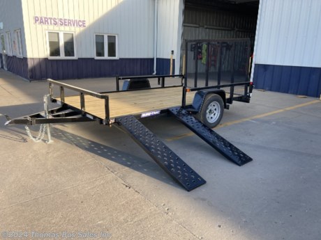 &lt;p&gt;NEW SURE TRAC UTILITY TRAILER WITH SIDE LOAD RAMPS&lt;/p&gt;
&lt;p&gt;82&quot; X 12&#39;&lt;/p&gt;
&lt;p&gt;3500# AXLE WITH EZ LUBE HUBS&lt;/p&gt;
&lt;p&gt;15&quot; RADIAL TIRES&lt;/p&gt;
&lt;p&gt;SET BACK TONGUE JACK&lt;/p&gt;
&lt;p&gt;SQUARE TUBE TOP RAILING&lt;/p&gt;
&lt;p&gt;5&#39; SIDE LOADING RAMPS FOR ATV&#39;S&lt;/p&gt;
&lt;p&gt;4&#39; SPRING ASSISTED REAR GATE WITH TUBULAR STEEL REINFORCEMENTS AND FOLD FLAT FEATURE&lt;/p&gt;
&lt;p&gt;LED LIGHTS&lt;/p&gt;
&lt;p&gt;POWDER COAT PAINT FINISH&lt;/p&gt;
&lt;p&gt;3 YEAR STRUCTURAL WARRANTY&lt;/p&gt;