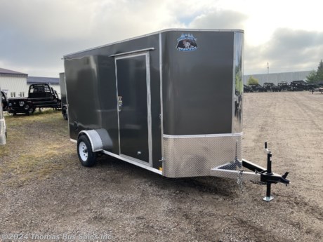 &lt;p&gt;NEW BIG HORN 6&#39; X 12&#39; + V NOSE ENCLOSED CARGO TRAILER&lt;/p&gt;
&lt;p&gt;6&#39; X 12&#39; + V NOSE&lt;/p&gt;
&lt;p&gt;6&#39;6&quot; INTERIOR HEIGHT&lt;/p&gt;
&lt;p&gt;2,000# RATED RAMP DOOR WITH CABLE ASSIST&lt;/p&gt;
&lt;p&gt;32&quot; SIDE DOOR WITH RV STYLE FLUSH LOCK&amp;nbsp;&lt;/p&gt;
&lt;p&gt;12V DOME LIGHT&lt;/p&gt;
&lt;p&gt;3500# AXLE WITH EZ LUBE HUBS&lt;/p&gt;
&lt;p&gt;NEW 15 &quot; LRC RADIAL TIRES&lt;/p&gt;
&lt;p&gt;LED EXTERIOR LIGHTS&lt;/p&gt;
&lt;p&gt;3/8&quot; SIDEWALL LINER&lt;/p&gt;
&lt;p&gt;3/4&quot; FLOOR&lt;/p&gt;
&lt;p&gt;ATP WRAPPED TONGUE&lt;/p&gt;
&lt;p&gt;24&quot; ATP ROCK GUARD&lt;/p&gt;
&lt;p&gt;BONDED EXTERIOR SKINS&lt;/p&gt;
&lt;p&gt;CASH OR CHECK PRICE&lt;/p&gt;