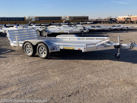 &lt;p&gt;Aluma 7814R Tandem Axle Aluminum Utility Trailer&lt;/p&gt;
&lt;p&gt;78&quot; X 14&#39;&lt;/p&gt;
&lt;p&gt;All Aluminum Construction&lt;/p&gt;
&lt;p&gt;Extruded Aluminum Floor&lt;/p&gt;
&lt;p&gt;2 - 3500# Torsion Axles with Electric Brakes on all 4 wheels&lt;/p&gt;
&lt;p&gt;7&quot; Retainer Rail on Front and Sides&lt;/p&gt;
&lt;p&gt;4 Recessed 2K D Rings&lt;/p&gt;
&lt;p&gt;BI FOLD REAR TAILGATE&lt;/p&gt;
&lt;p&gt;Aluminum Rims&lt;/p&gt;
&lt;p&gt;LED Lights&lt;/p&gt;
&lt;p&gt;Swivel Tongue Jack with Wheel&lt;/p&gt;