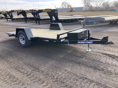 &lt;p&gt;NEW SURE TRAC SINGLE AXLE MANLIFT TRAILER&lt;/p&gt;
&lt;p&gt;78&quot; X 12&#39;&amp;nbsp;&lt;/p&gt;
&lt;p&gt;7K AXLE WITH EZ LUBE HUBS AND ELECTRIC BRAKES&lt;/p&gt;
&lt;p&gt;NEW 16&quot; RADIAL TIRES&lt;/p&gt;
&lt;p&gt;7K DROP LEG JACK&lt;/p&gt;
&lt;p&gt;ADJUSTABLE COUPLER&lt;/p&gt;
&lt;p&gt;HYDRAULIC DAMPENER ON TILT&lt;/p&gt;
&lt;p&gt;4 WELDED D RINGS&lt;/p&gt;
&lt;p&gt;STAKE POCKET AND RUBRAIL&lt;/p&gt;
&lt;p&gt;TOOL BOX ON THE TONGUE&lt;/p&gt;
&lt;p&gt;LED LIGHTS&lt;/p&gt;