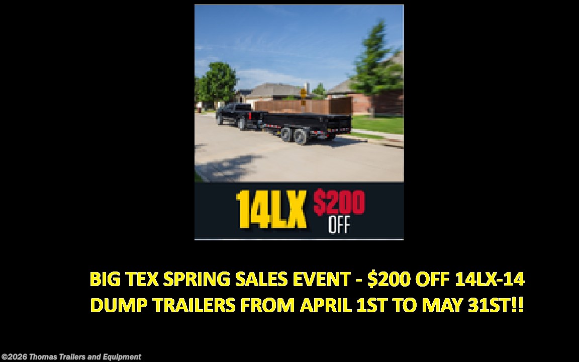 2026 Big Tex 14LX - New Dump (Heavy Duty) Trailer for sale by Thomas Trailers and Equipment in Des Moines, Iowa