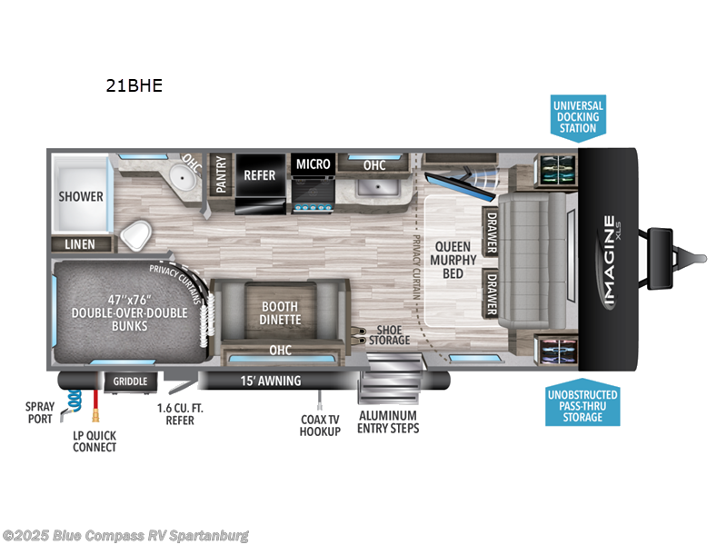 2023 Grand Design Imagine XLS 21BHE - Used Travel Trailer For Sale by Blue Compass RV Spartanburg in Duncan, South Carolina