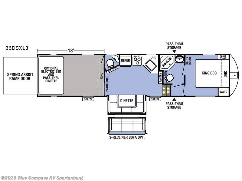 2019 Forest River XLR Boost 36dsx13 - Used Fifth Wheel For Sale by Blue Compass RV Spartanburg in Duncan, South Carolina features Slideout