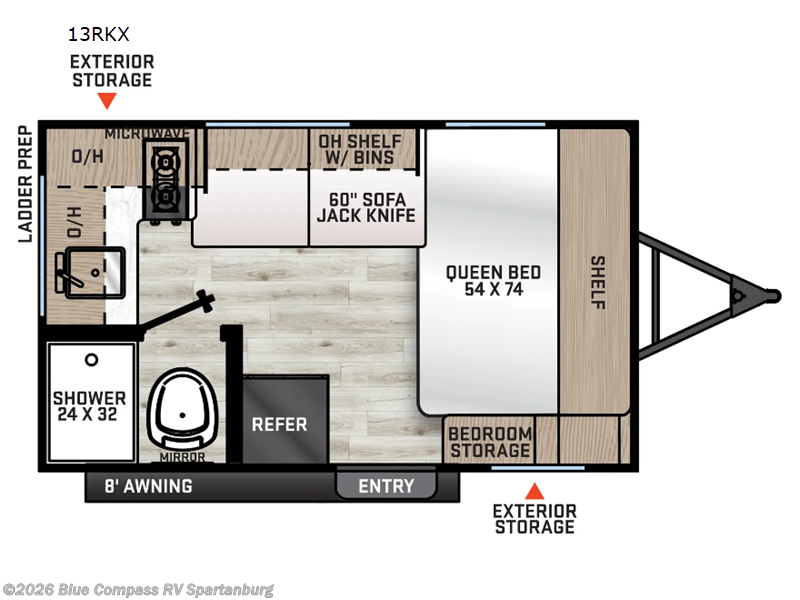 2026 Forest River Aurora Light 13RKX - New Travel Trailer For Sale by Blue Compass RV Spartanburg in Duncan, South Carolina