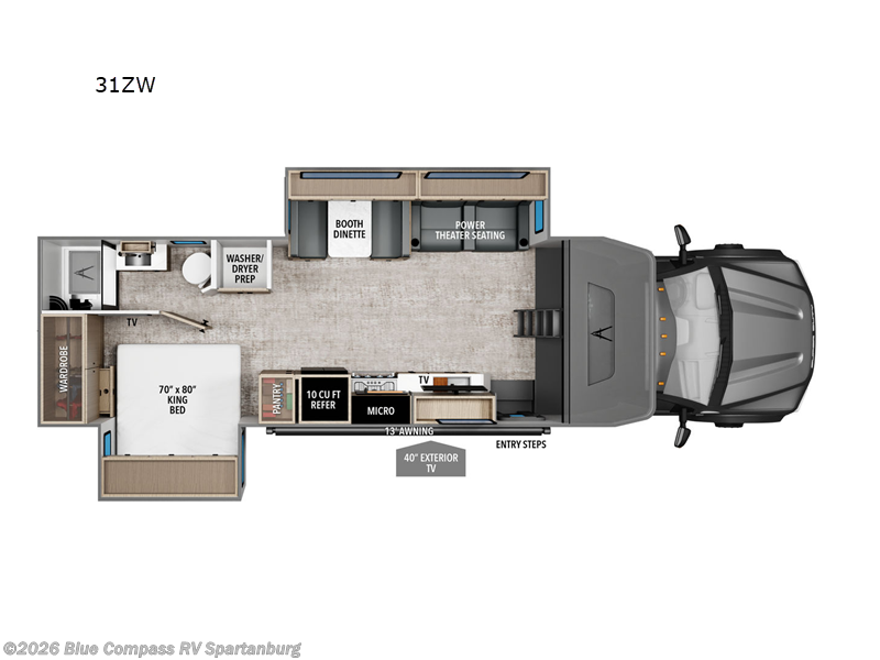 2026 Grand Design Lineage Series F 31ZW - New Super C For Sale by Blue Compass RV Spartanburg in Duncan, South Carolina features Slideout