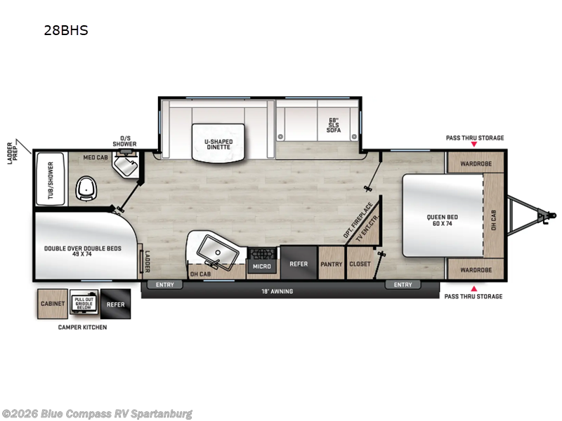 2026 Forest River Aurora 28BHS - New Travel Trailer For Sale by Blue Compass RV Spartanburg in Duncan, South Carolina features Slideout