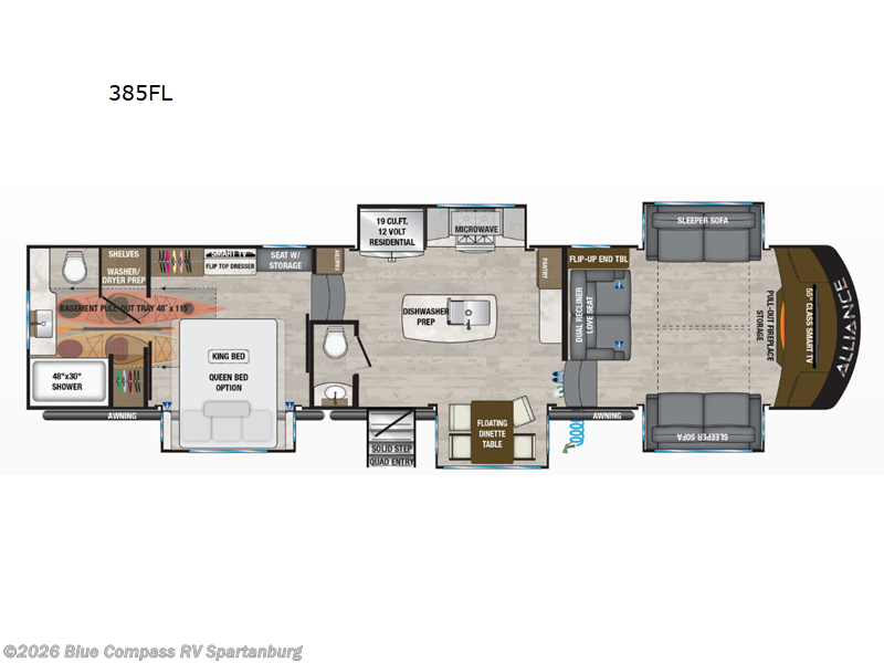 2024 Alliance RV Paradigm 385FL - Used Fifth Wheel For Sale by Blue Compass RV Spartanburg in Duncan, South Carolina features Slideout