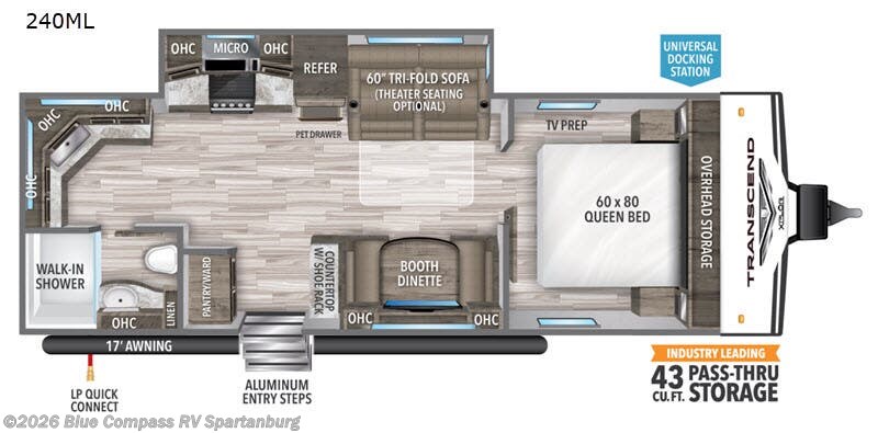 2021 Grand Design Transcend Xplor 240ML - Used Travel Trailer For Sale by Blue Compass RV Spartanburg in Duncan, South Carolina features Slideout