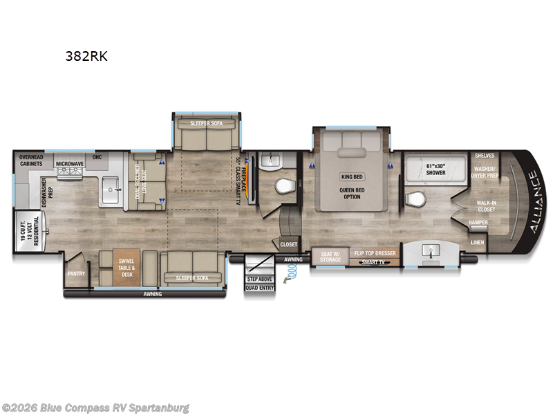 2026 Alliance RV Paradigm 382RK - New Fifth Wheel For Sale by Blue Compass RV Spartanburg in Duncan, South Carolina features Slideout