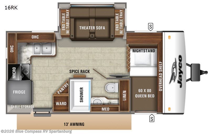 2020 Jayco Jay Feather 16RK - Used Travel Trailer For Sale by Blue Compass RV Spartanburg in Duncan, South Carolina features Slideout