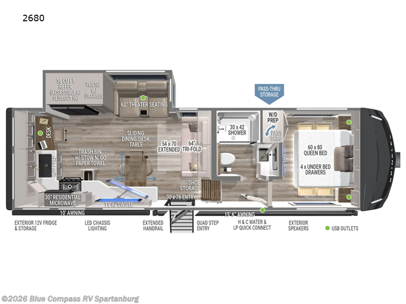 2026 Brinkley RV Model Z 2680 - New Fifth Wheel For Sale by Blue Compass RV Spartanburg in Duncan, South Carolina features Slideout