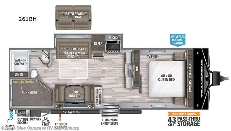 2021 Grand Design Transcend Xplor 261BH - Used Travel Trailer For Sale by Blue Compass RV Spartanburg in Duncan, South Carolina features Slideout
