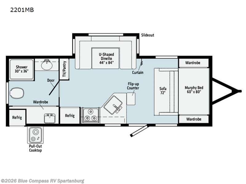 2022 Winnebago Minnie 2201MB - Used Travel Trailer For Sale by Blue Compass RV Spartanburg in Duncan, South Carolina features Slideout