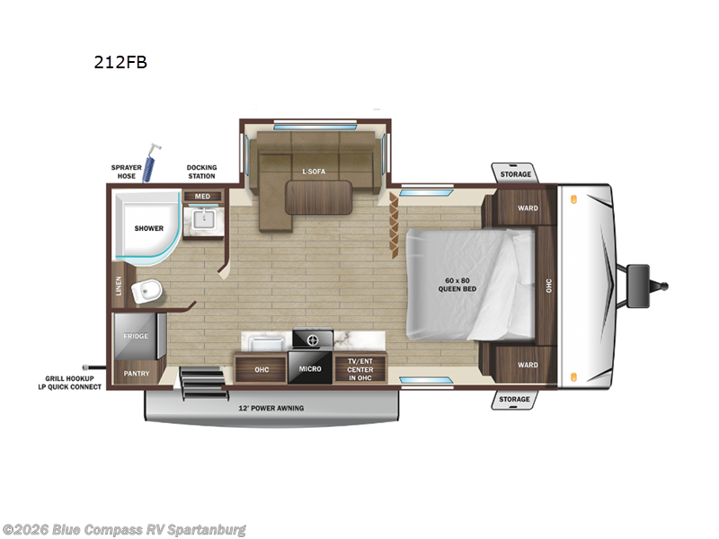 2023 Highland Ridge Open Range 212FB - Used Travel Trailer For Sale by Blue Compass RV Spartanburg in Duncan, South Carolina features Slideout