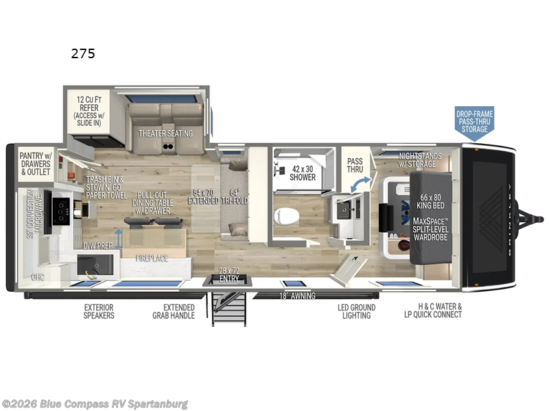 2026 Brinkley RV Model I 275 - New Travel Trailer For Sale by Blue Compass RV Spartanburg in Duncan, South Carolina features Slideout