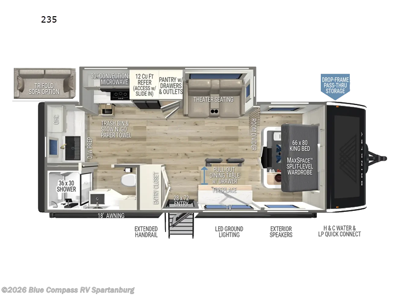 2027 Brinkley RV Model I 235 - New Travel Trailer For Sale by Blue Compass RV Spartanburg in Duncan, South Carolina features Slideout