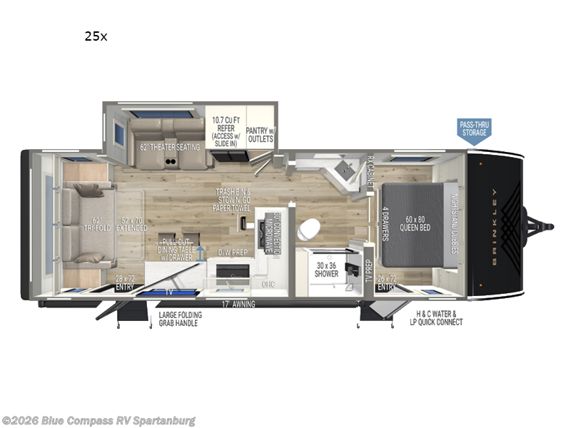 2027 Brinkley RV Model Ix 25x - New Travel Trailer For Sale by Blue Compass RV Spartanburg in Duncan, South Carolina features Slideout