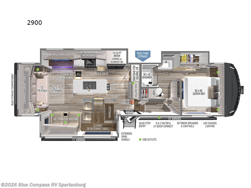2027 Brinkley RV Model Z 2900 - New Fifth Wheel For Sale by Blue Compass RV Spartanburg in Duncan, South Carolina features Slideout