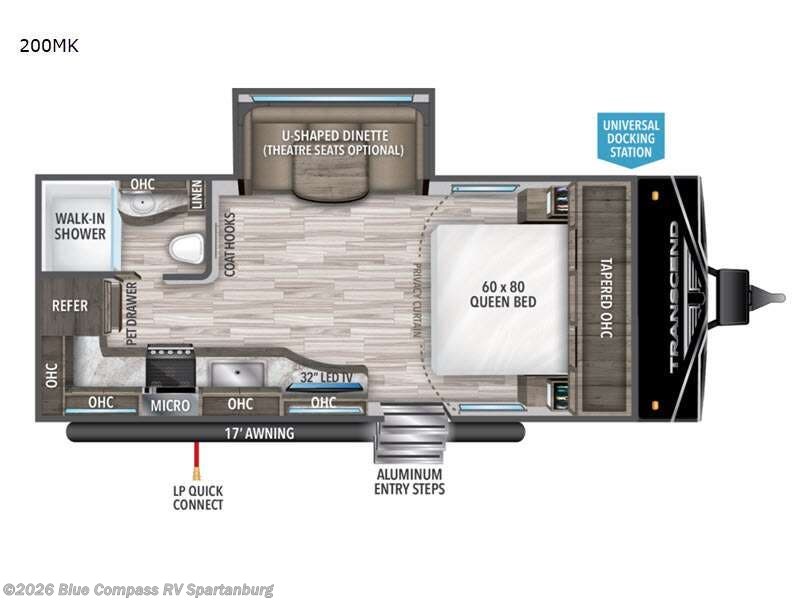 2022 Grand Design Transcend Xplor 200MK - Used Travel Trailer For Sale by Blue Compass RV Spartanburg in Duncan, South Carolina features Slideout