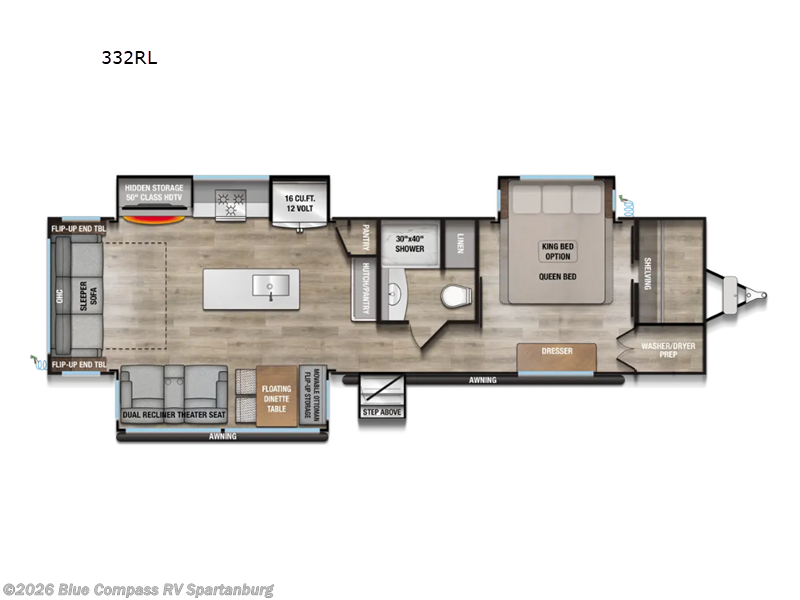 2027 Alliance RV Avenue 332RL - New Travel Trailer For Sale by Blue Compass RV Spartanburg in Duncan, South Carolina features Slideout