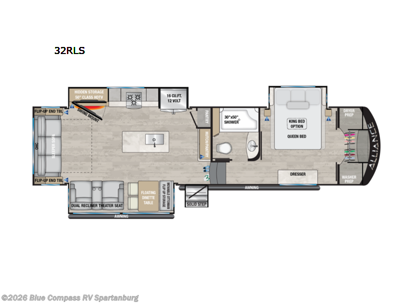 2023 Alliance RV Avenue 32RLS - Used Fifth Wheel For Sale by Blue Compass RV Spartanburg in Duncan, South Carolina features Slideout