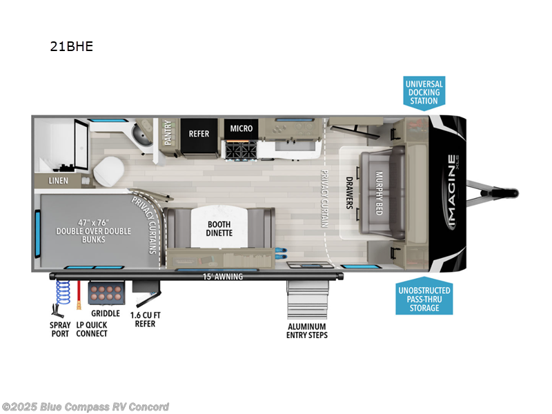 2024 Grand Design Imagine XLS 21BHE - Used Travel Trailer For Sale by Blue Compass RV Concord in Concord, North Carolina