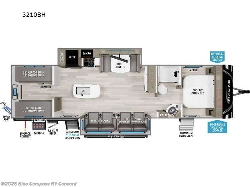 2024 Grand Design Imagine 3210BH - Used Travel Trailer For Sale by Blue Compass RV Concord in Concord, North Carolina features Slideout