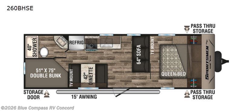 2019 K-Z Sportsmen SE 260BHSE - Used Travel Trailer For Sale by Blue Compass RV Concord in Concord, North Carolina
