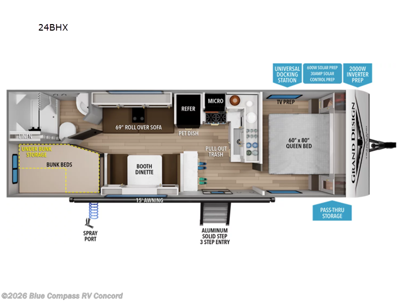 2027 Grand Design Transcend Xplor 24BHX - New Travel Trailer For Sale by Blue Compass RV Concord in Concord, North Carolina