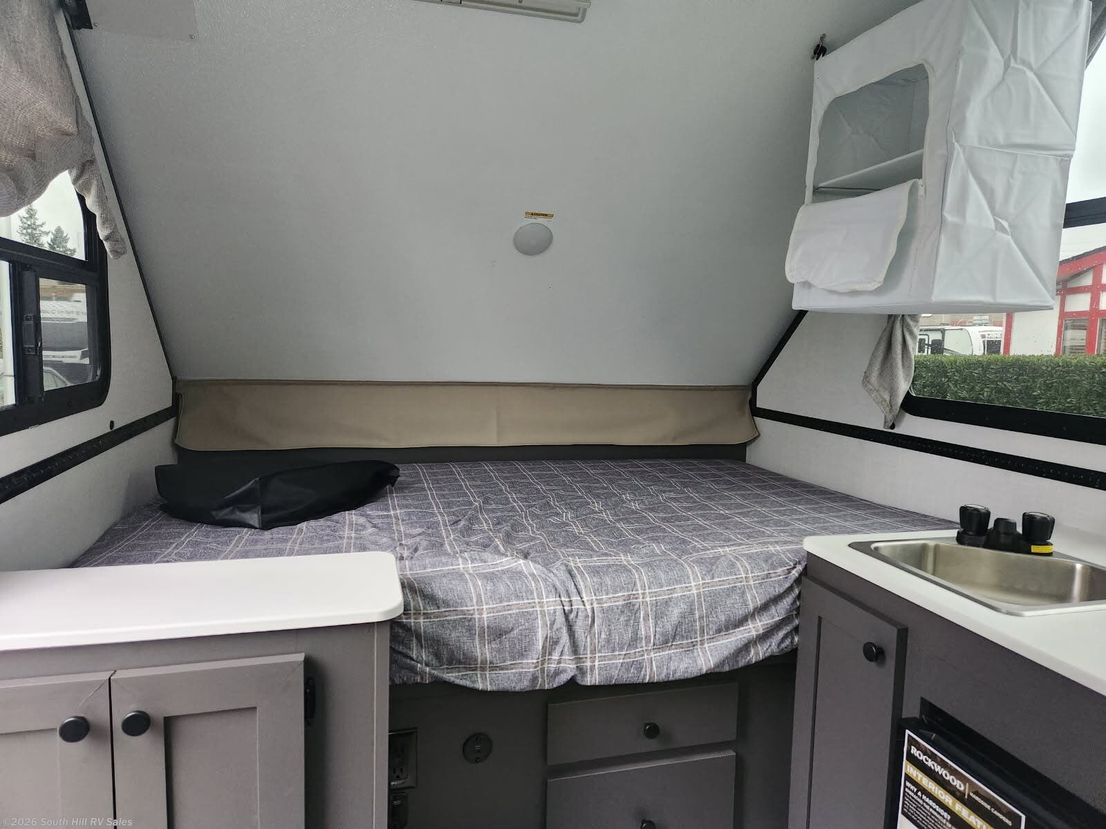 2026 Forest River Rockwood Hard Side A101LE - New Popup For Sale by South Hill RV Sales in Puyallup, Washington features Converter, Detachable, Hitch, Detachable Power Cord, Refrigerator