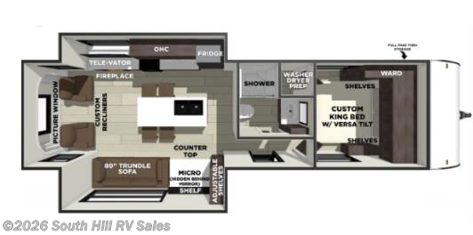 Floorplan of 2026 Forest River Salem 270ZEN