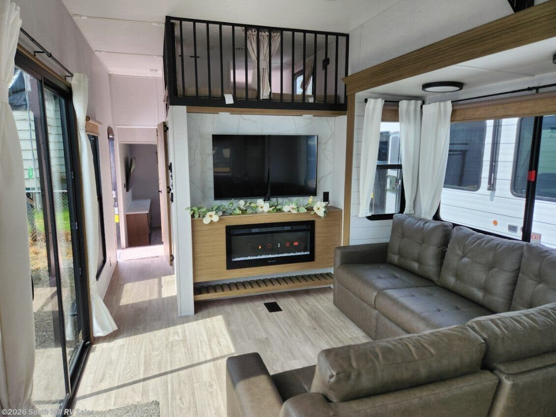 2026 Forest River Salem Villa 40FKP - New Destination Trailer For Sale by South Hill RV Sales in Puyallup, Washington features Roof Deck, Roof Vents, Furnace, Fire Extinguisher, Slide-out Awning