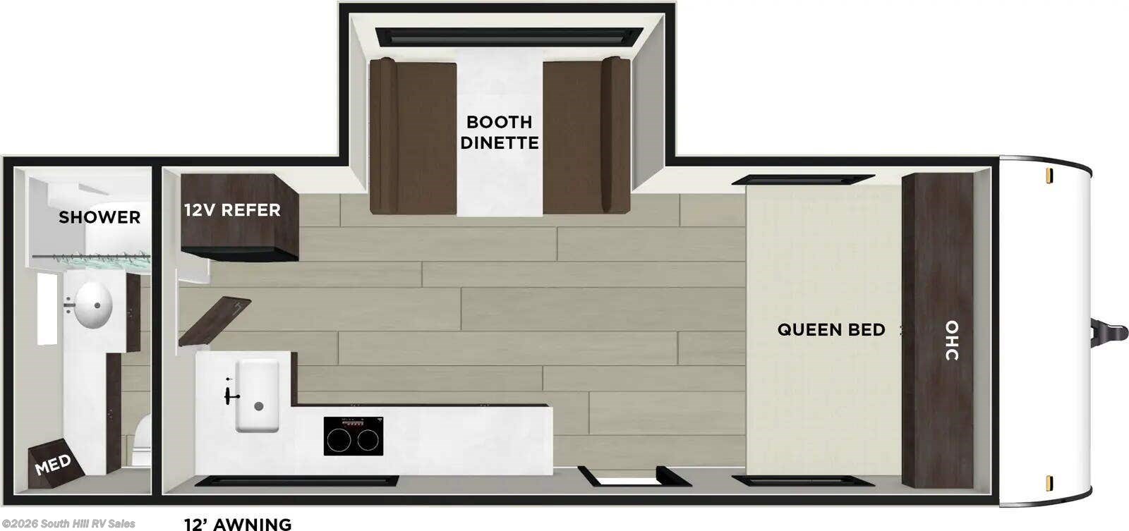 Floorplan of 2026 Forest River Salem FSX 177ICE