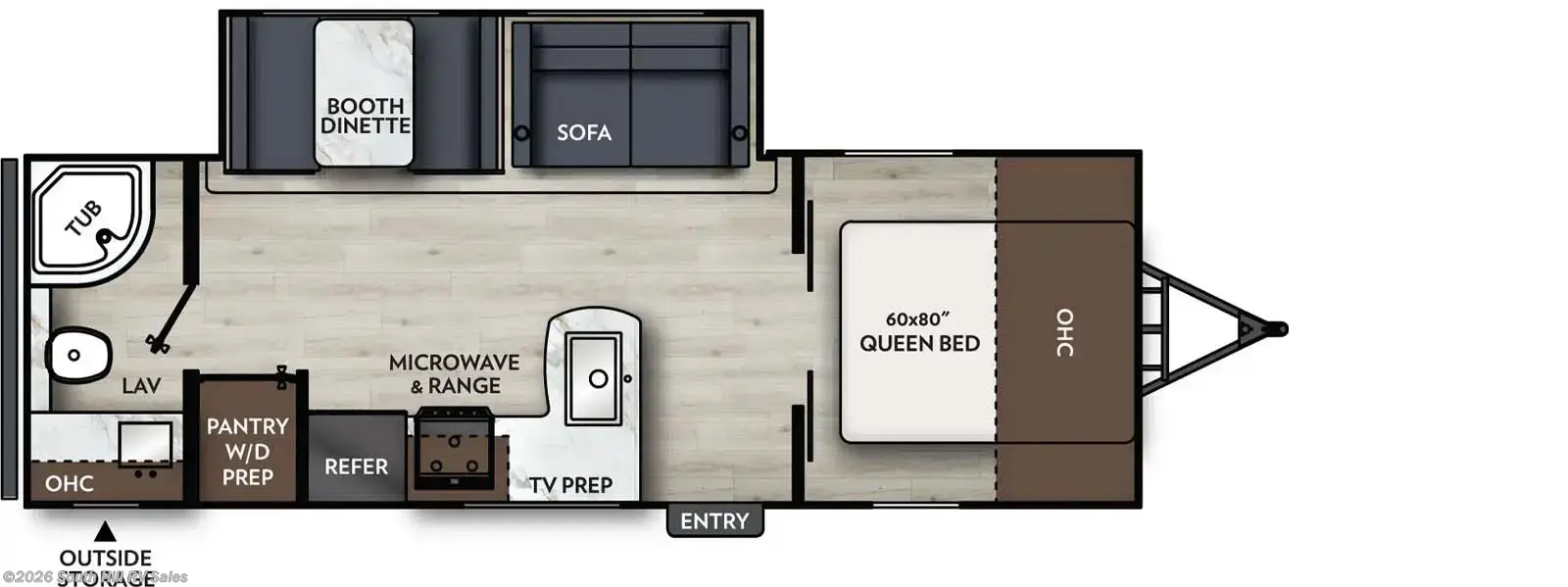 Floorplan of 2026 Coachmen Apex Ultra-Lite X 24RBX