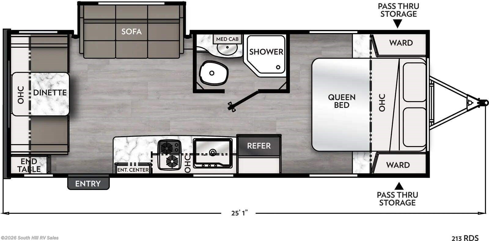 Floorplan of 2026 Coachmen Apex Nano 213RDS