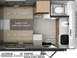 Stock Image for 2027 Forest River G15TLE (options and colors may vary) 2026 Forest River Rockwood Geo Pro LE 15TB LE - New Travel Trailer for sale by South Hill RV Sales in Puyallup, Washington